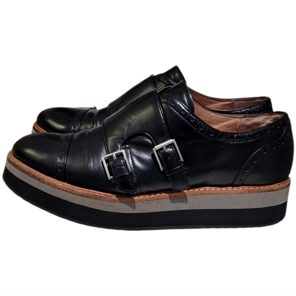 Halogen Black Mara Buckle Loafers Size 8-1/2 - Picture 2 of 7